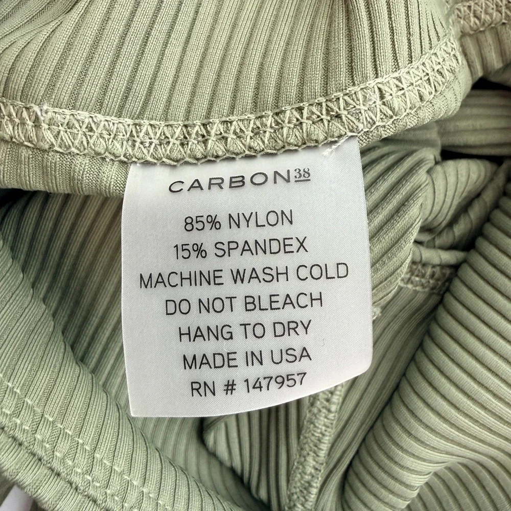 Carbon 38 High Rise Ribbed Legging Olive s